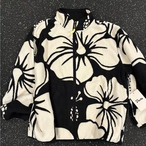 Men’s Black and White Floral Jacket